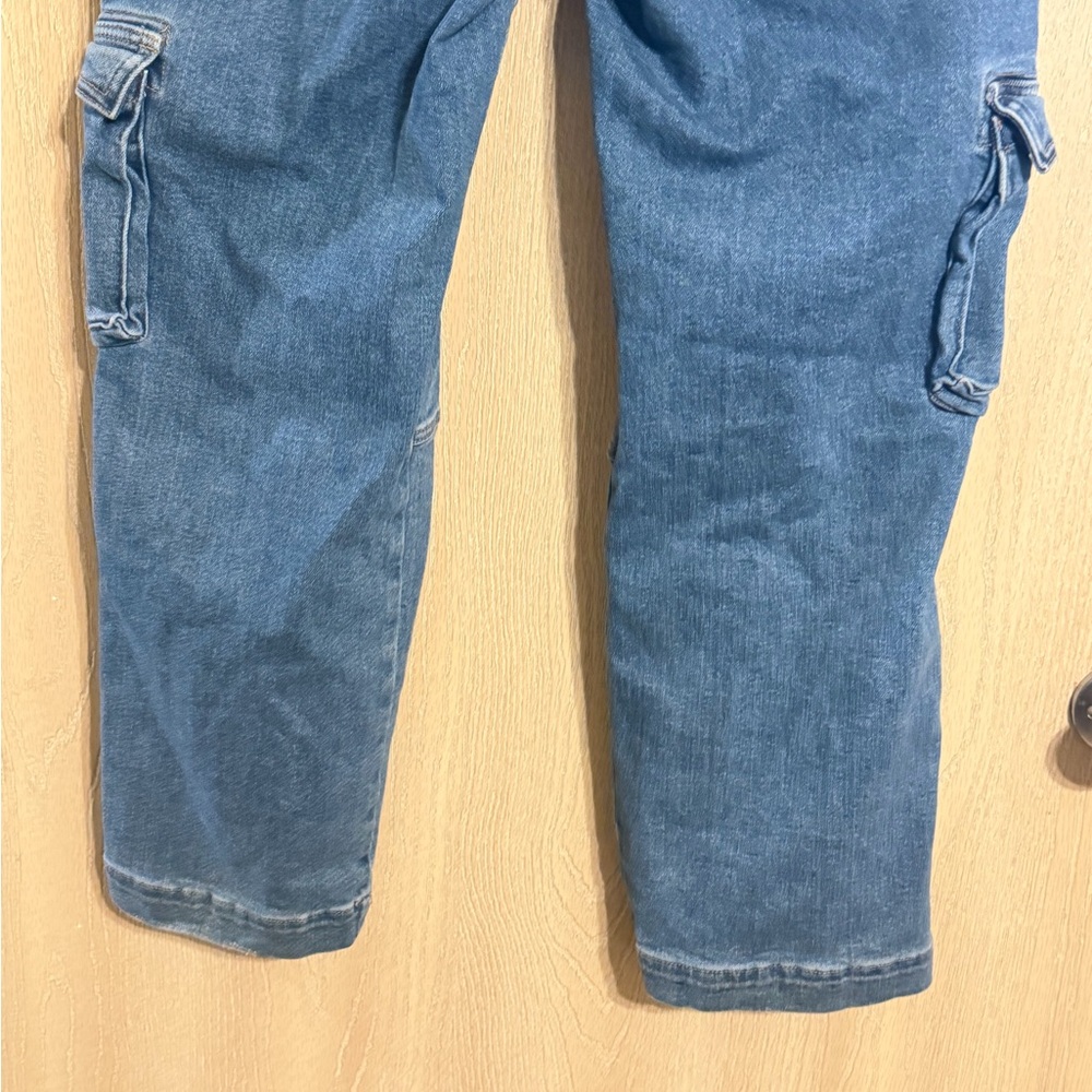 Judy Blue Wide Leg Blue Cargo Jeans - Picture 12 of 13